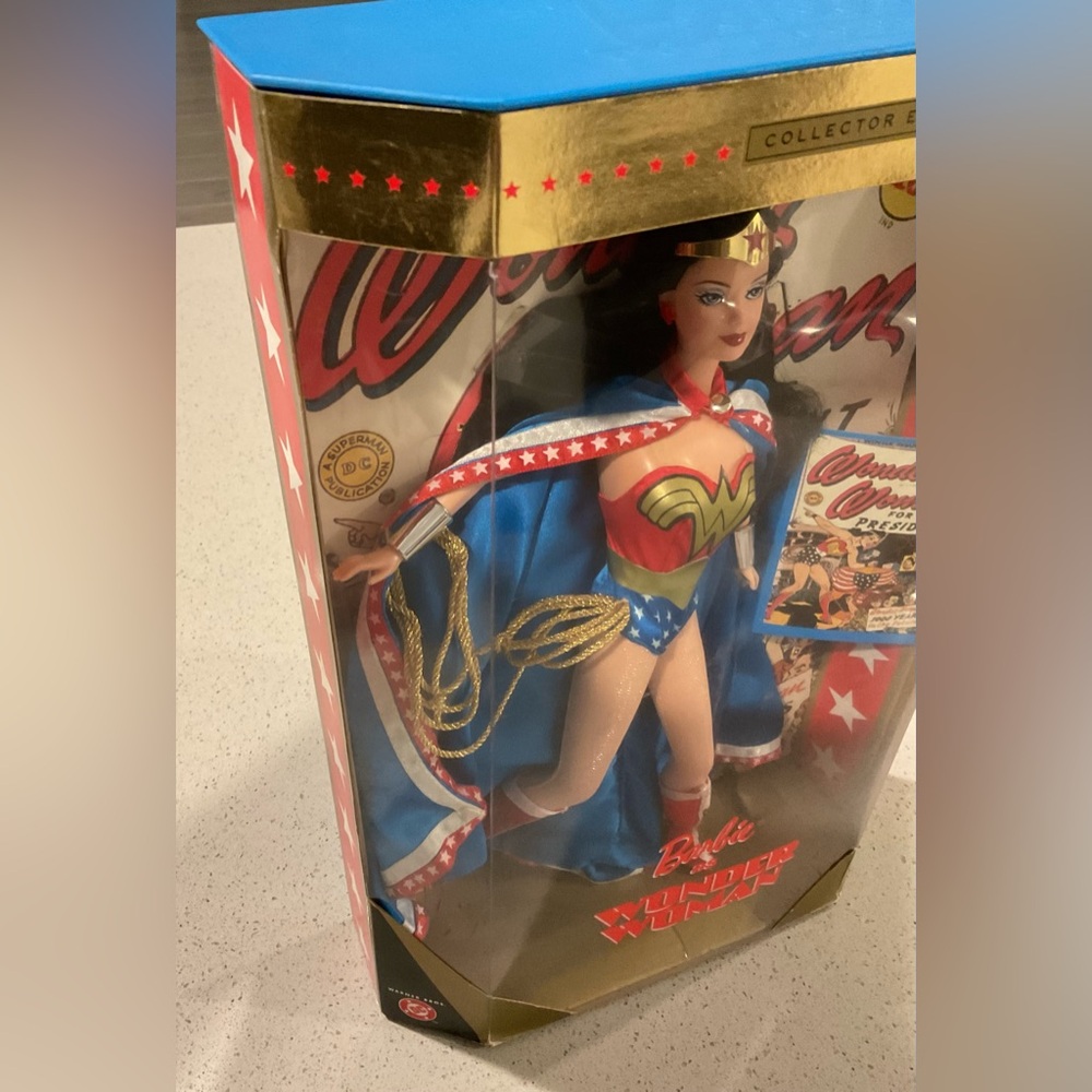 Barbie Wonder Woman in Red, Blue, and Gold Costume - Picture 3 of 9